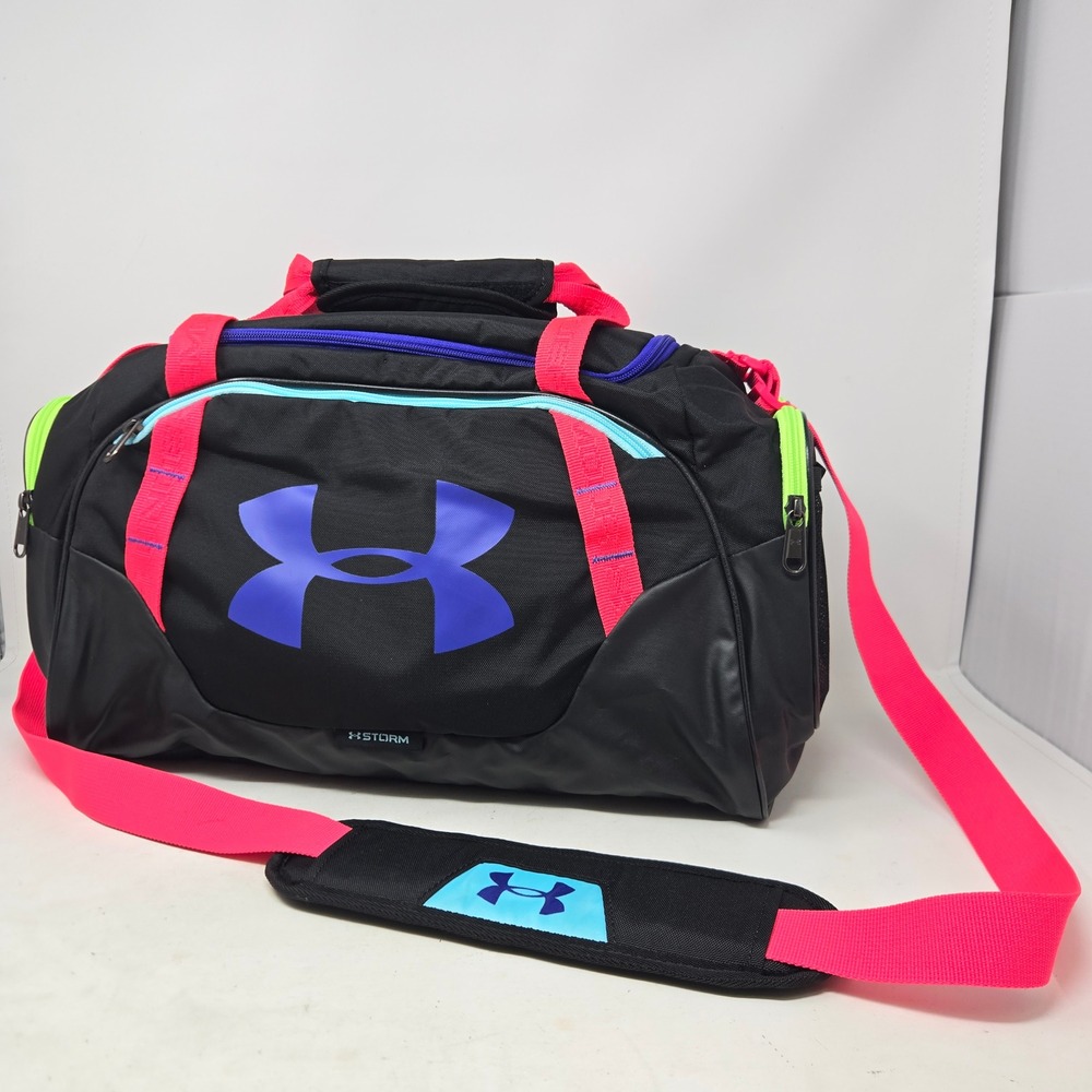 Under Armour Storm Undeniable 3.0 Duffle Bag Black Pink Neon 1301391